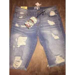 Denim Bermuda Shorts