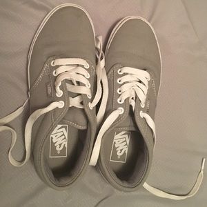 Gray canvas vans