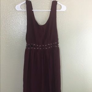 Gorgeous Burgundy Dress with Tie Detailing