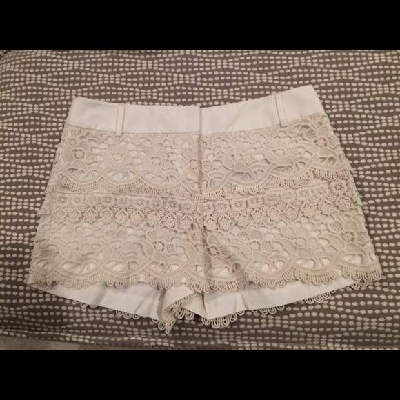 Ivory Lace Shorts from the Loft