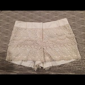 Ivory Lace Shorts from the Loft