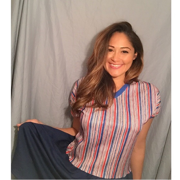 Vintage Two Toned Mini-Dress w Pockets