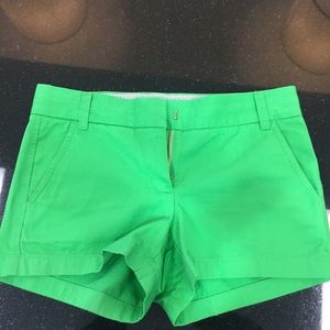 Kelly green jcrew shorts
