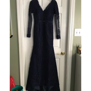 Navy Blue Lace Dress