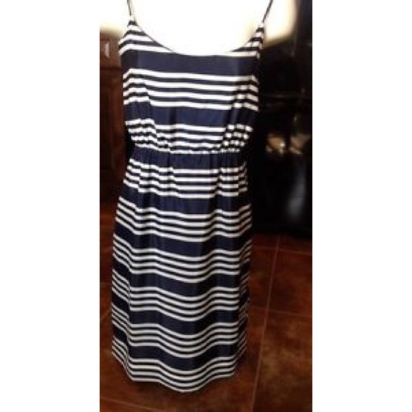 JCrew [factory] Navy Striped Dress