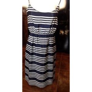 JCrew [factory] Navy Striped Dress