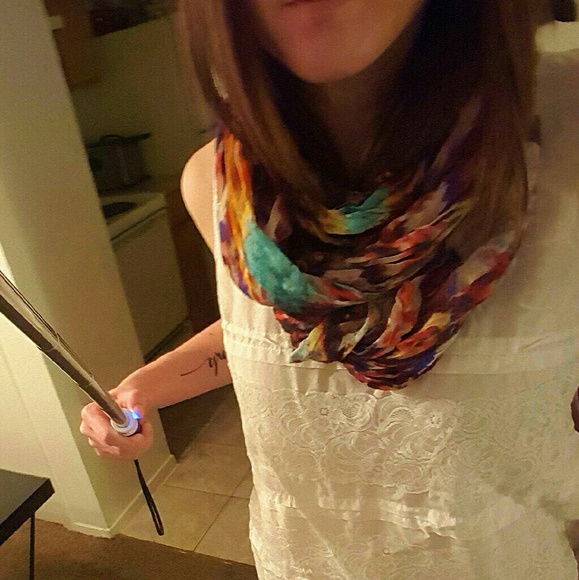 Anthropologie colorful infinity scarf