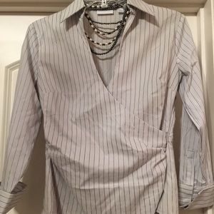 Pinstripe fitted blouse