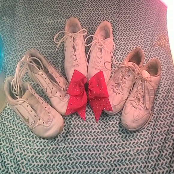 Lot of cheer shoes