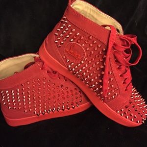 christian louboutin red sneakers
