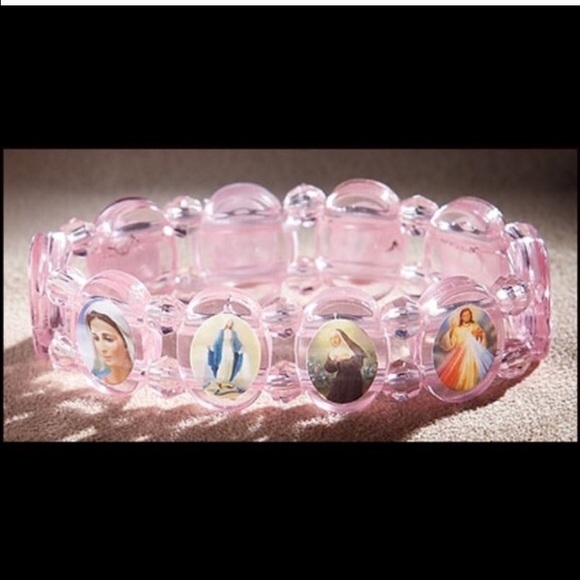 Acrylic-Rose Devotional Saints Bracelet 💕