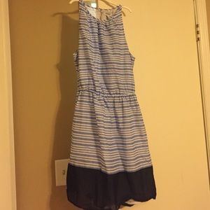 Old Navy blue, navy, white dress, size M