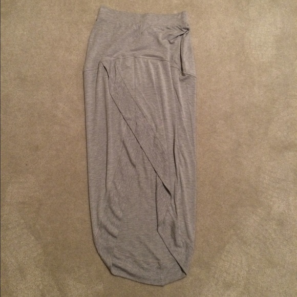 HEATHER Gray Skirt Hi-Lo Very Stylish NEW - Picture 1 of 3