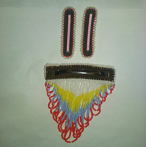 Authentic Native American Barrettes & earrings