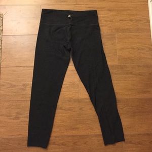 Charcoal grey lululemon crops