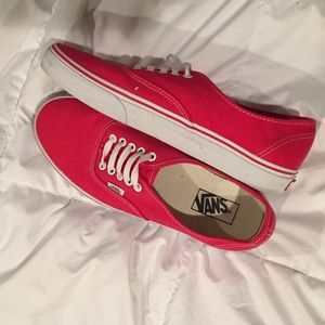 Red Off the Wall Vans