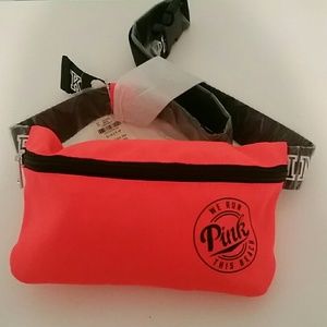 Pink Fanny Pack and Koozie