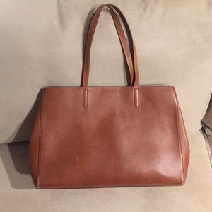 Camel Colored Banana Republic Leather Tote Bag