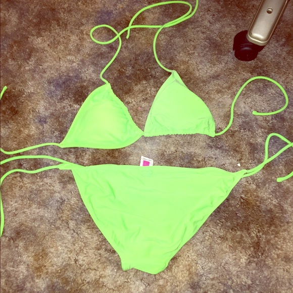 lime green bikini