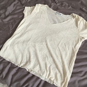 Cream TShirt, short sleeved and relaxed fit