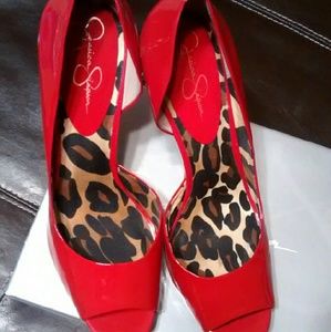 Sexy Red open toe heels