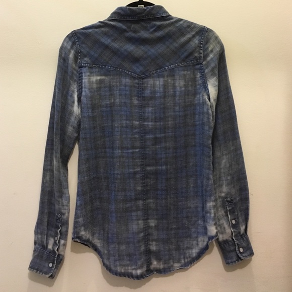 Roxy distressed denim check shirt - Picture 4 of 4