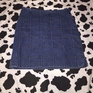 90s early 2000s Denim patchwork mini skirt