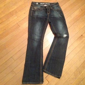 Two pairs!!! Mossimo distressed bootcut dark denim