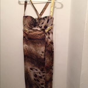 SOLD!!! Just Cavalli animal print cocktail dress