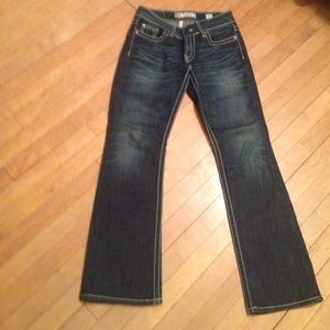 BKE dark wash boot cut denim