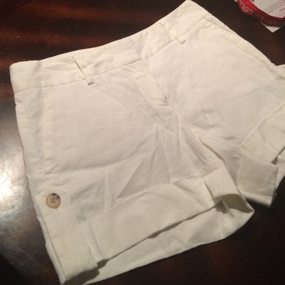 Womens theory linen shorts - Picture 3 of 4