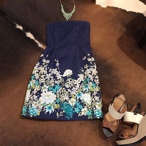 Floral Strapless Dress
