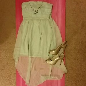 Charlotte Russe High-low Mint Sheer Dress