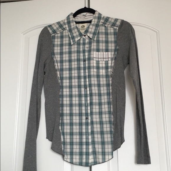 Plaid long sleeve button down