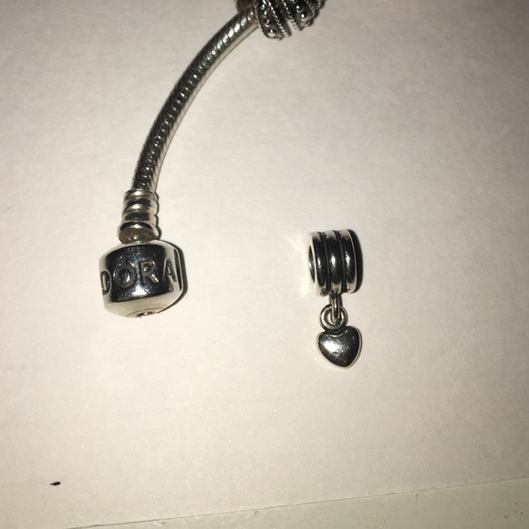 Silver Pandora heart charm