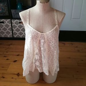 Women's white lace tank top!!