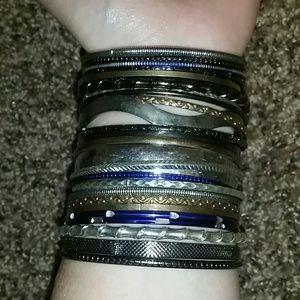 Various bangle bracelets