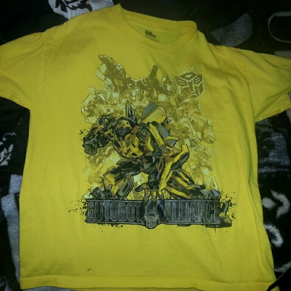 Boys yellow transformers tshirt