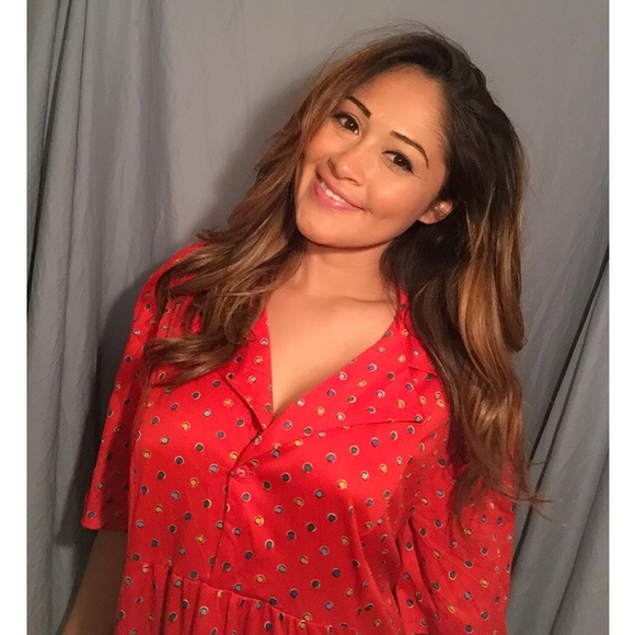 Vintage Red Spring / Summer Dress