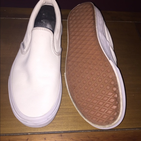 White size 8 vans sneakers