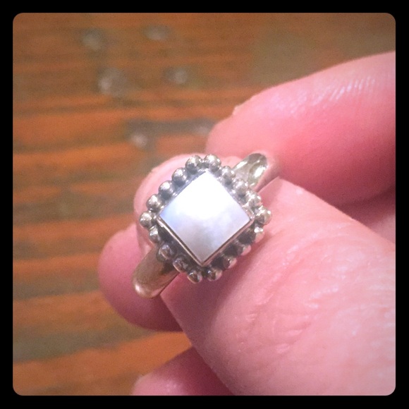 Sterling retired Silpada Pearl Ring, Sz 6