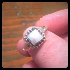 Sterling retired Silpada Pearl Ring, Sz 6
