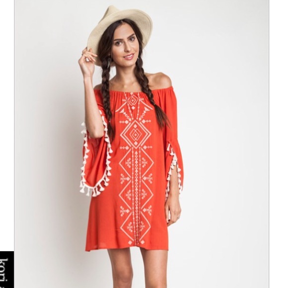 Kori embroidered tribal dress