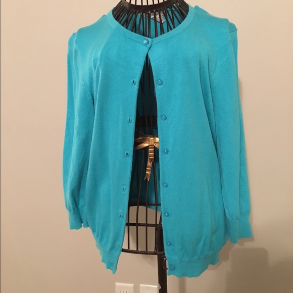 Blue cardigan