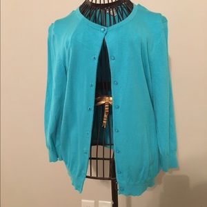 Blue cardigan