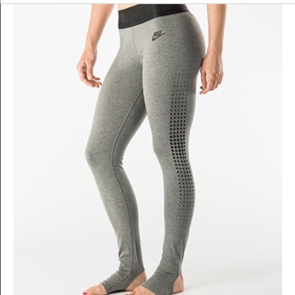 Nike burnout leggings with stirrups.