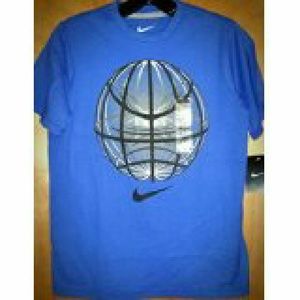 Nike Boys Blue Basketball T-Shirt - Size (M)