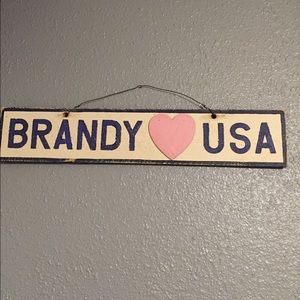 Brandy USA sign