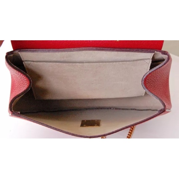 Chloe drew mini red grained nappa gold hardware - Picture 3 of 4