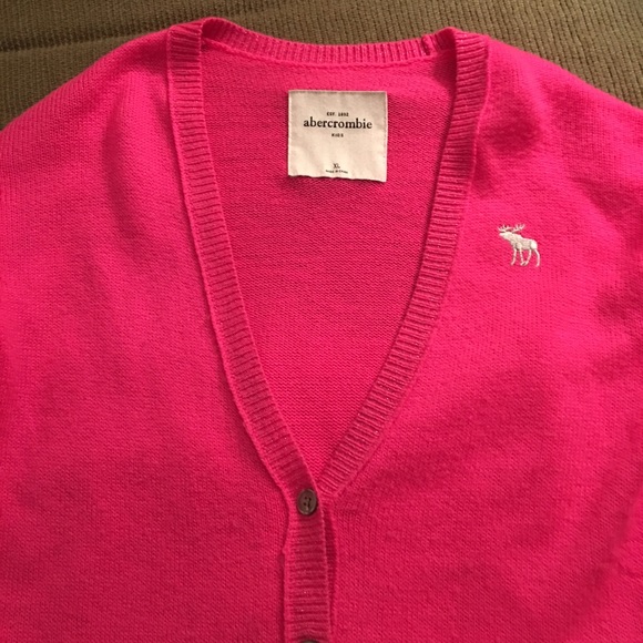 Hot pink Abercrombie sweater cardigan